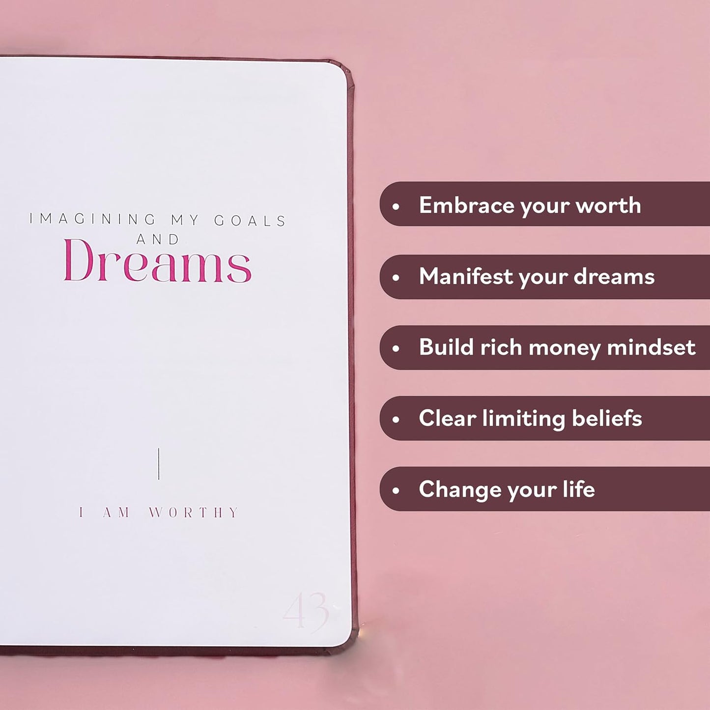 Manifestation Journal - Worthy of Abundance: 12 Week Daily Prompts for Self-Care, Gratitude, Affirmations, Therapy | Manifest Wealth & Millionaire Mindset Planner | 16 Meditation & Hypnosis Bonuses