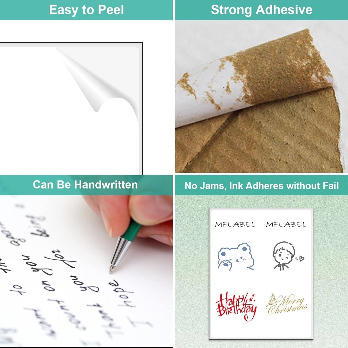 MFLABEL Full Sheet Sticker Label, Address Sticker, White Matte Label Paper, 8-1/2" x 11" Shipping Labels for Laser & Inkjet Printer (600 Labels, 600 Sheets)