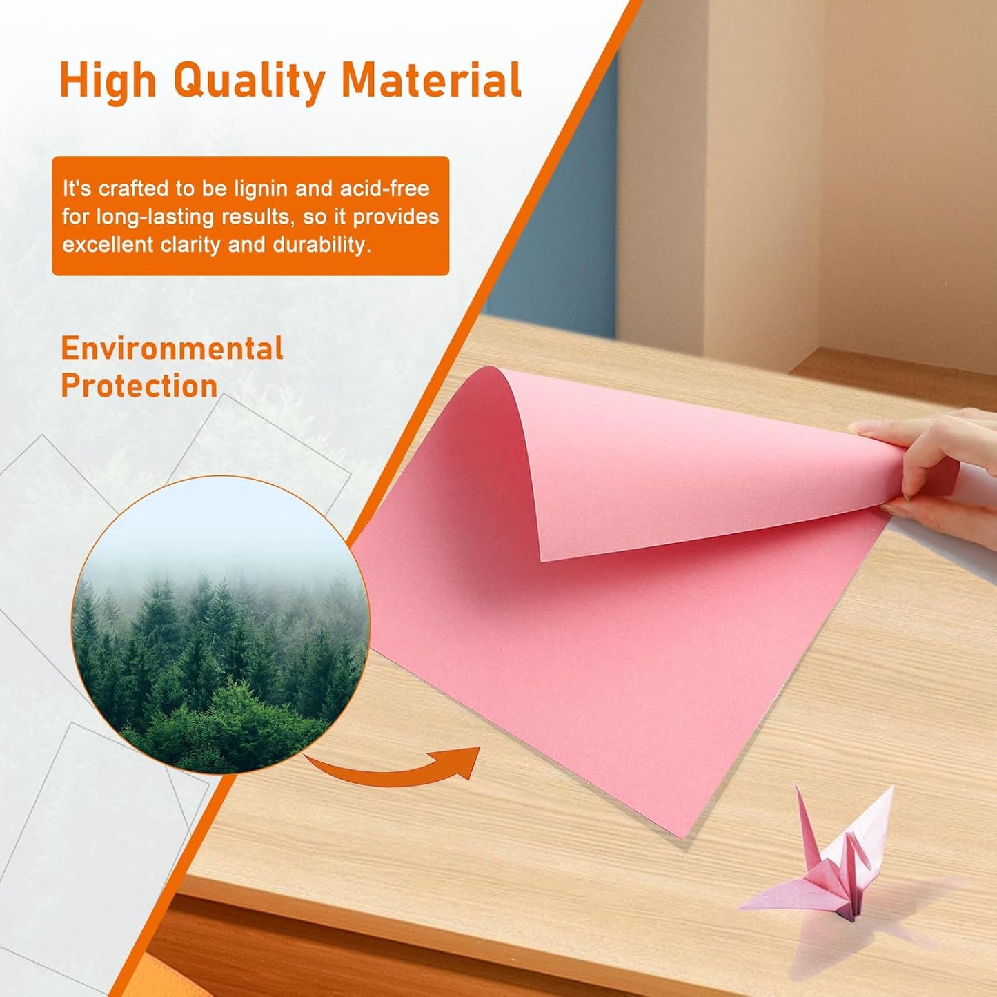 100 Sheets Candy Pink Cardstock 8.5 x 11 Craft Paper, 75lb Premium Certificate Paper Card Stock for Wedding Invitations, Graduations, Memus, DIY Making Cards, Party Decorations