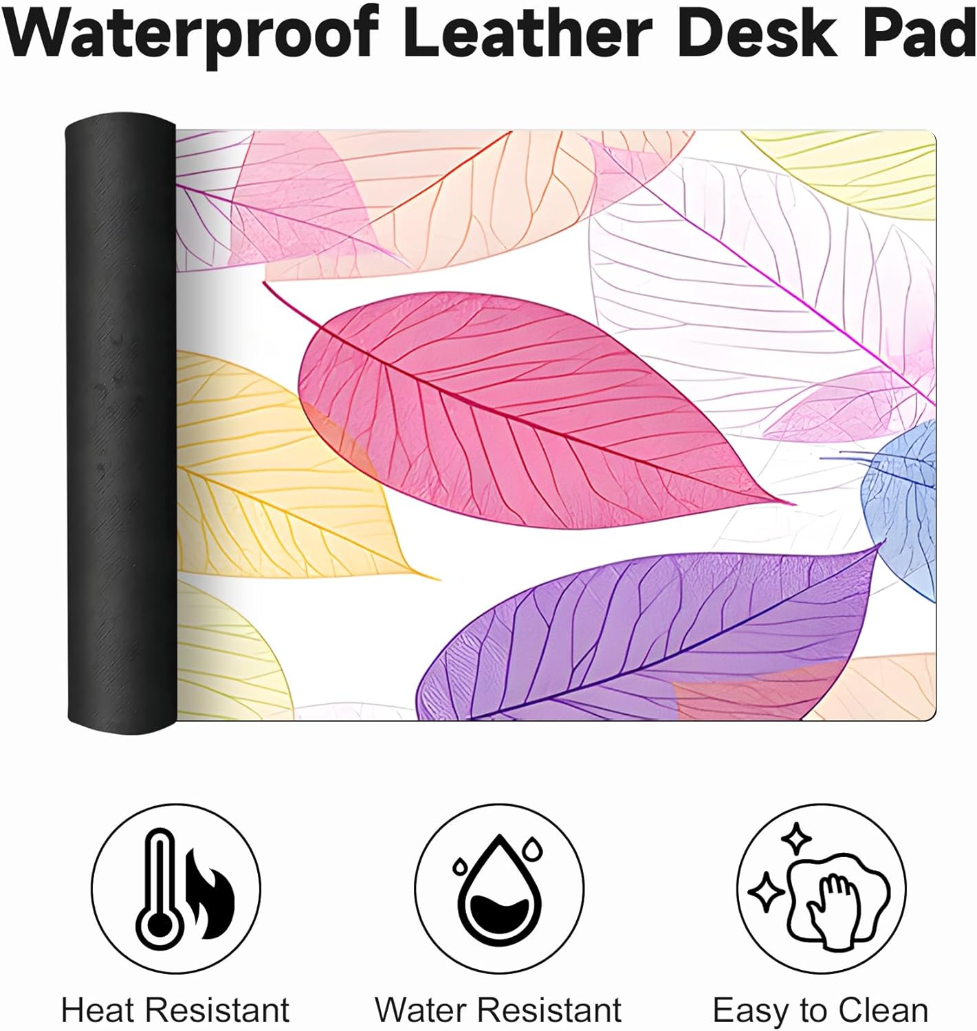 Large Gaming Mouse Pad (31.5"x11.8") - XXL PU Leather Waterproof Desk Mat with Non-Slip Rubber Base for Keyboard, PC & Office