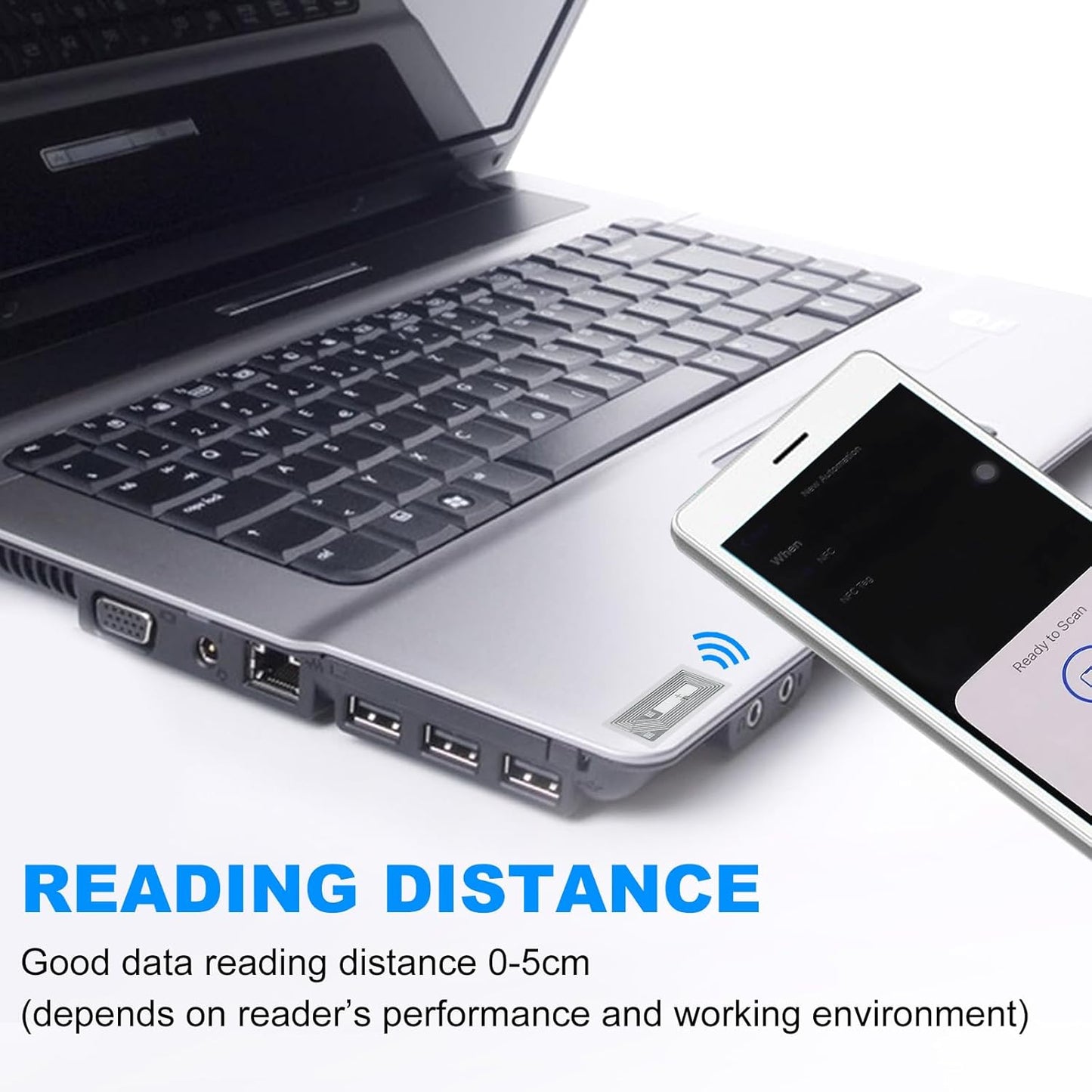 30 PCS NFC Tags Stickers - NTAG213 Chip, Blank, Adhesive Labels, RFID Tags, Rewritable, 137 Bytes Memory, Compatible with All NFC-Enabled Smartphones and Devices