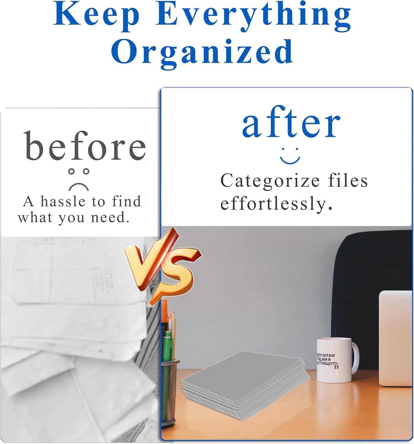 Two Pocket Folders,50 Packs 2 Pocket Folders Bulk,Fit Letter Size Paper Documents Folder for School Office Home Business,Grey