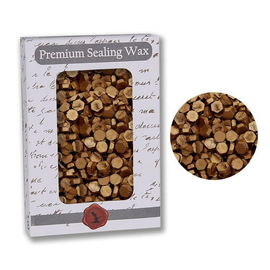 Nostalgic Impressions Premium Sealing Wax Beads 2 OZ. 350Pcs. Classic Gold