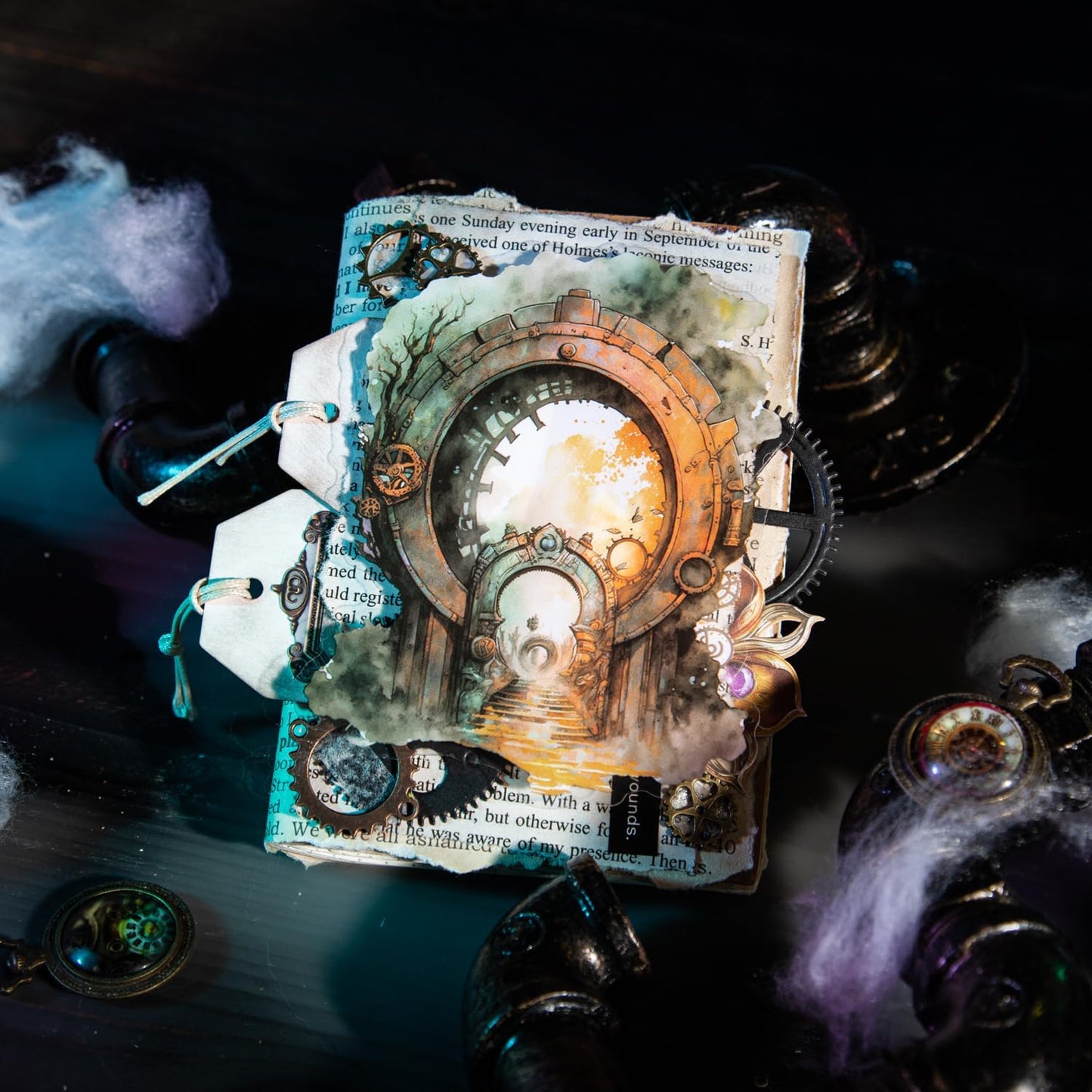 Large Window PET Sticker Set, 60PCS Punk Ephemera for Scrapbooking, Journaling, Crafting, DIY Projects, and Art Supplies