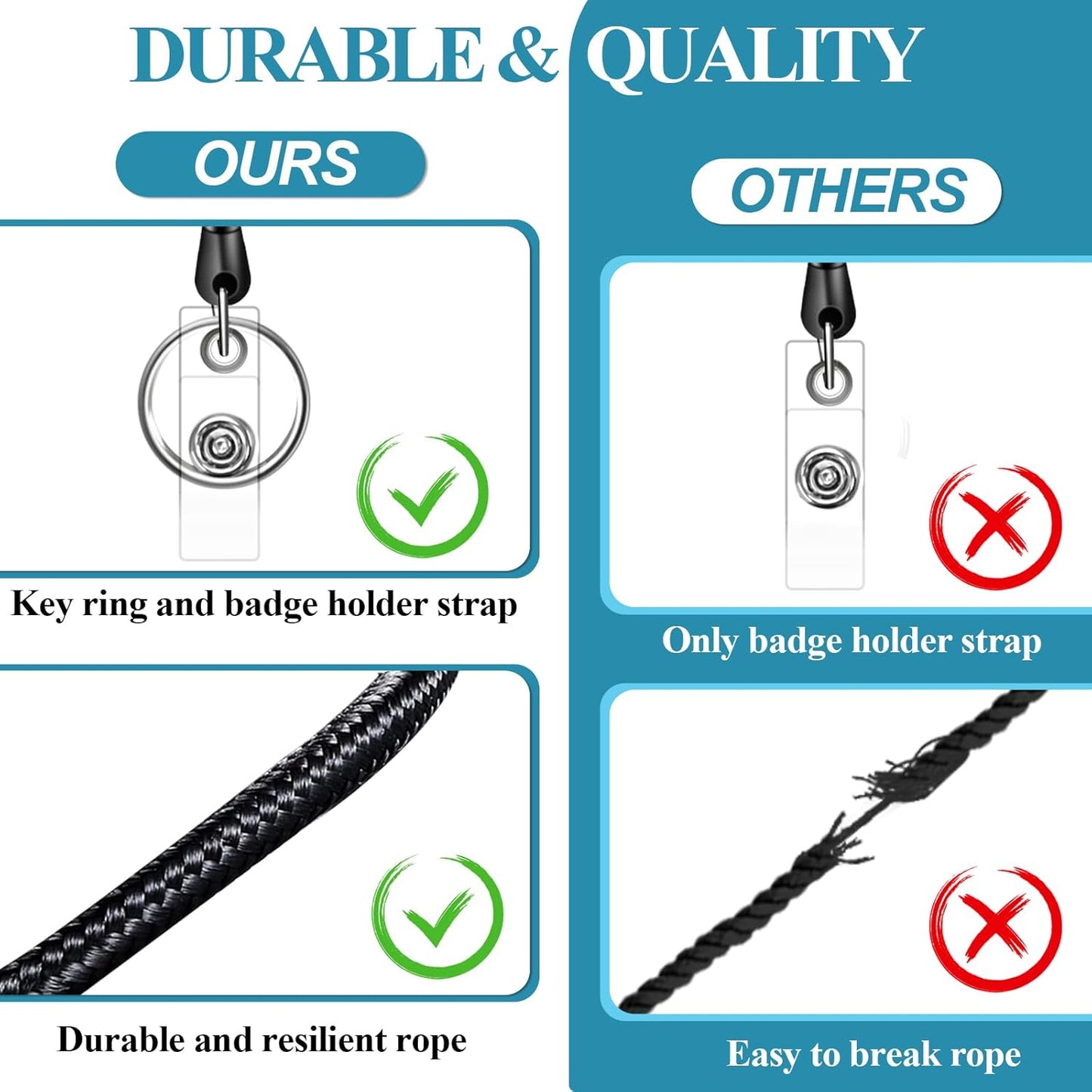 60 Pack Retractable ID Badge Holder Badge Reel with Carabiner and Belt Clip Badge Reels Retractable with Key Chain for Office Worker Doctor Nurse, Assorted Color