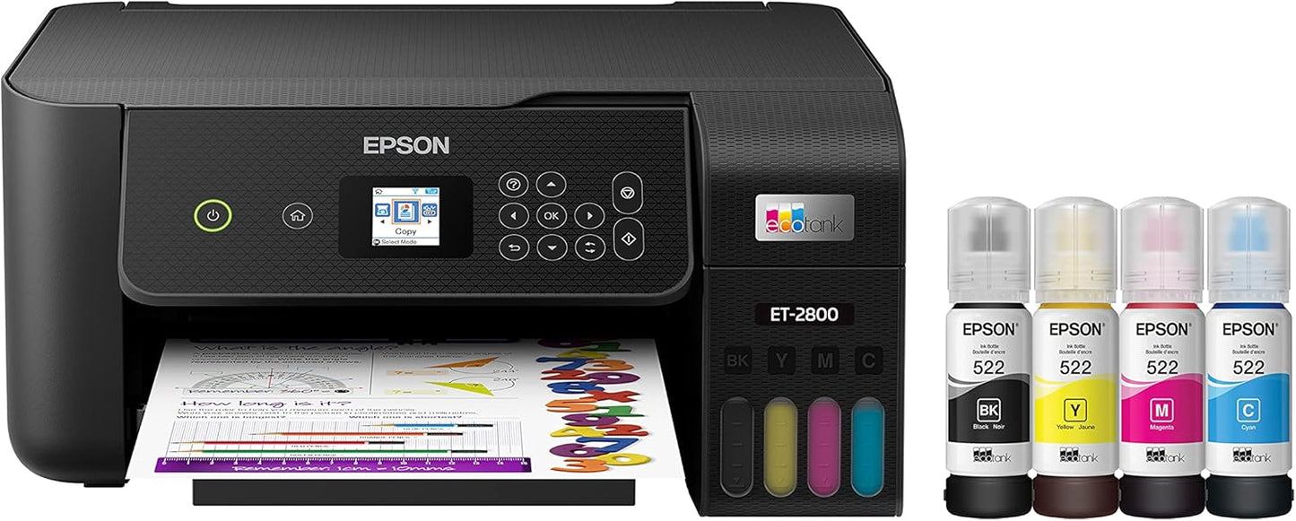 Epson EcoTank ET-2800 Wireless Color All-in-One Cartridge-Free Supertank Printer & EcoTank ET-4800 Wireless All-in-One Cartridge-Free Supertank Printer