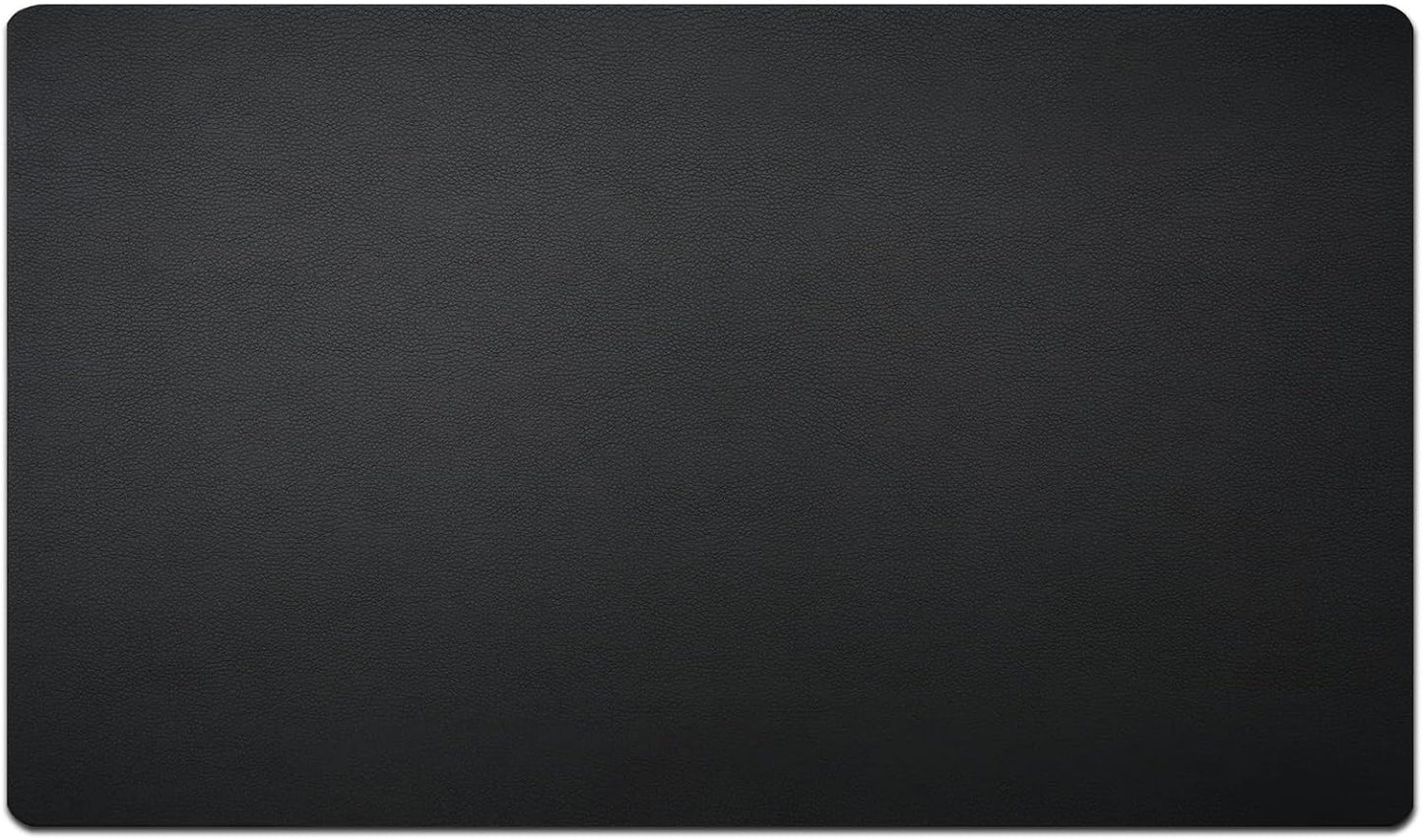 Nekmit Leather Desk Blotter Pad 24 x 14 Inches, Flat, Non-Slip, Waterproof, Black