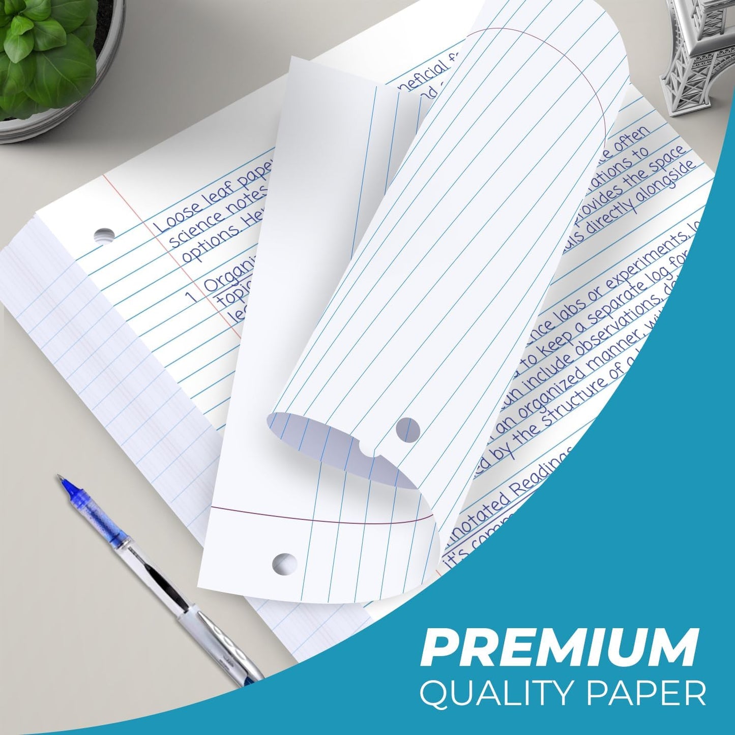 1152 Pack (Pallet) Loose Leaf Paper Bulk, 172800 Sheets, Wide Ruled, Pallet of Filler Paper, 150 Sheets/Pack, 8 x 10.5", 3 Hole Punched, 56 Gsm Thick Sheets, School & Office, 4-7 Days Transit