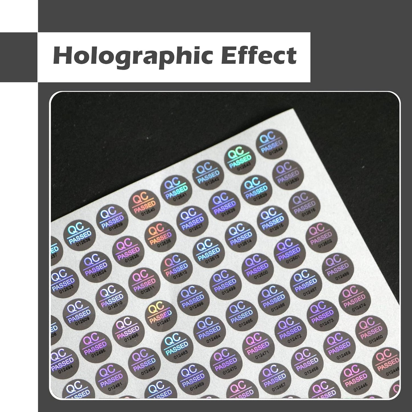 2100pcs QC Passed Tamper Proof Stickers High Security Hologram Labels Warranty Void Seal with Unique Serial Number 0.4 inch