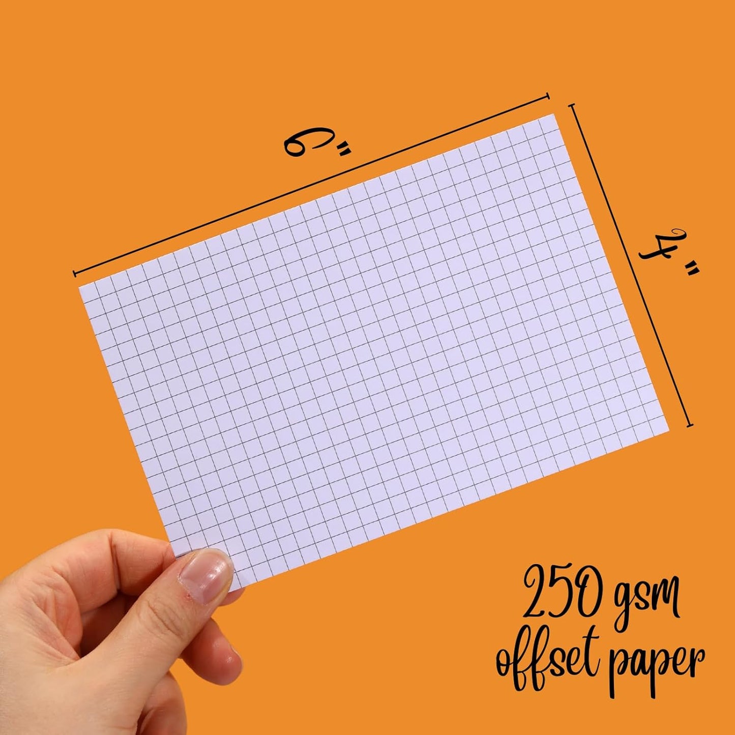 Grid Index Cards 4x6,Double Sided Thick Graph Ruled Notecards, Heavy Weight Flash Cards for Studying,School, Home and Office - White (White - 100 Count, 4 X 6 INCH)