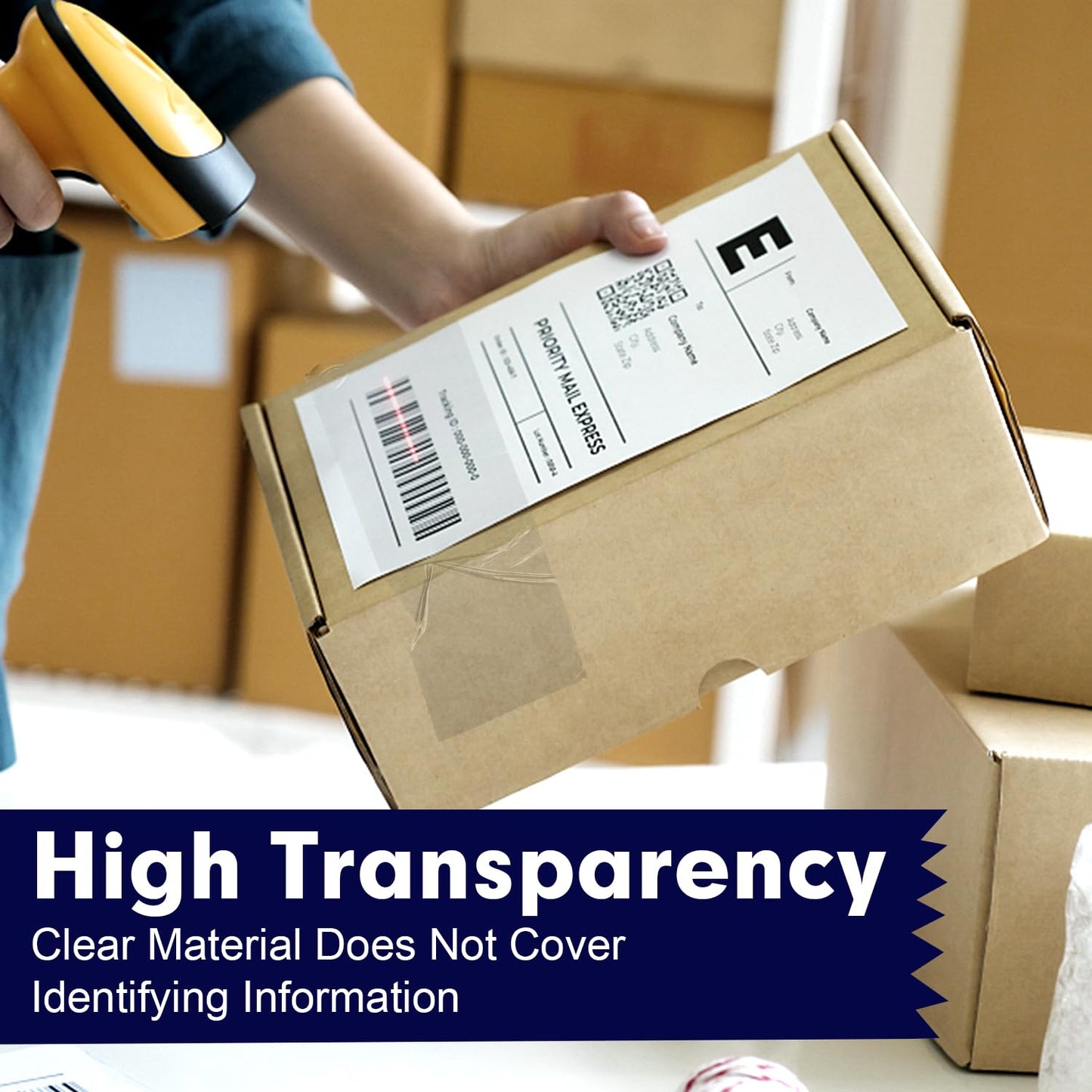 Packing Tape, 24 Rolls Clear Heavy Duty Packaging Tape with Dispensers for Packing Shipping Moving Mailing, Thicker Sealing Tape -1.88" x 65 Yards Per Roll, 1560 Total Yards