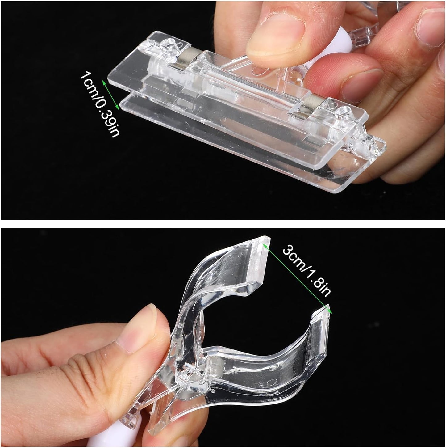 60PCS Clear Sign Holder Clips for Retail Display, Plastic Price Sign Clamps Label Tag Acrylic Clips, Merchandising Rotatable Pop Clips for Retail Rack, Baskets or Cards