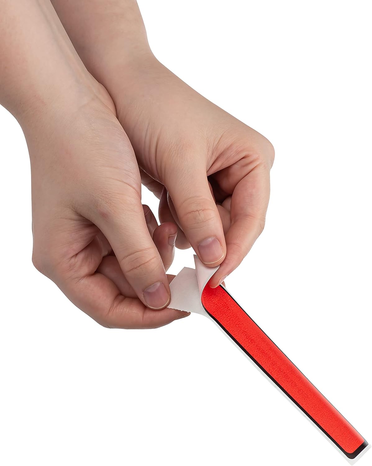 Carstens Adhesive Sticker Labels, 5 3/8” x 1”, Binder Labels for 1” Ring Binder Spines, Red, Roll of 200