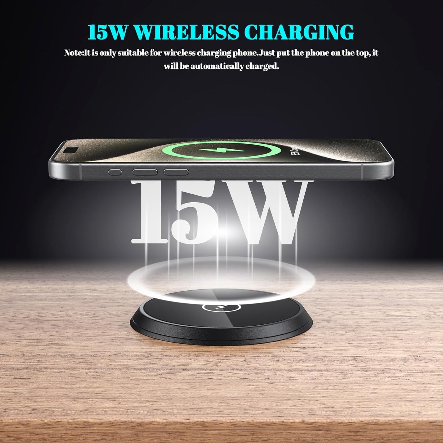 XBA PD 20W USB C Desk Power Grommet with 15W Wireless Charger Cover, Recessed Power Strip with 18W USB A and 2 AC Outlets,Hidden Power Outlets with 6FT Cords for Office, Home, Conference(Black)