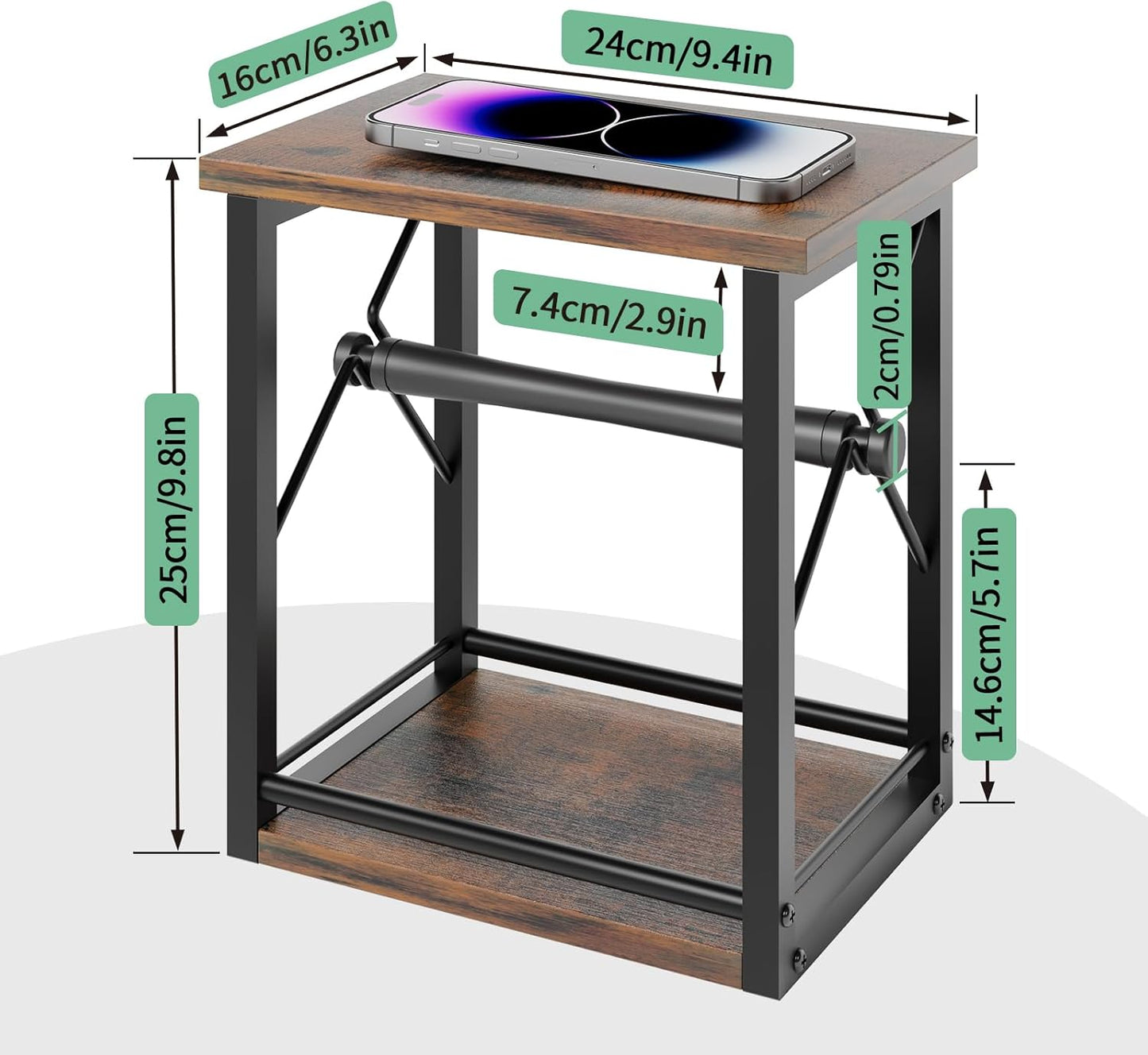 Label Holder for Rolls and Fan-Fold Labels, Shipping Thermal Label Holder, Sticker Roll Holder for Small Business & Home Office, Vintage Brown