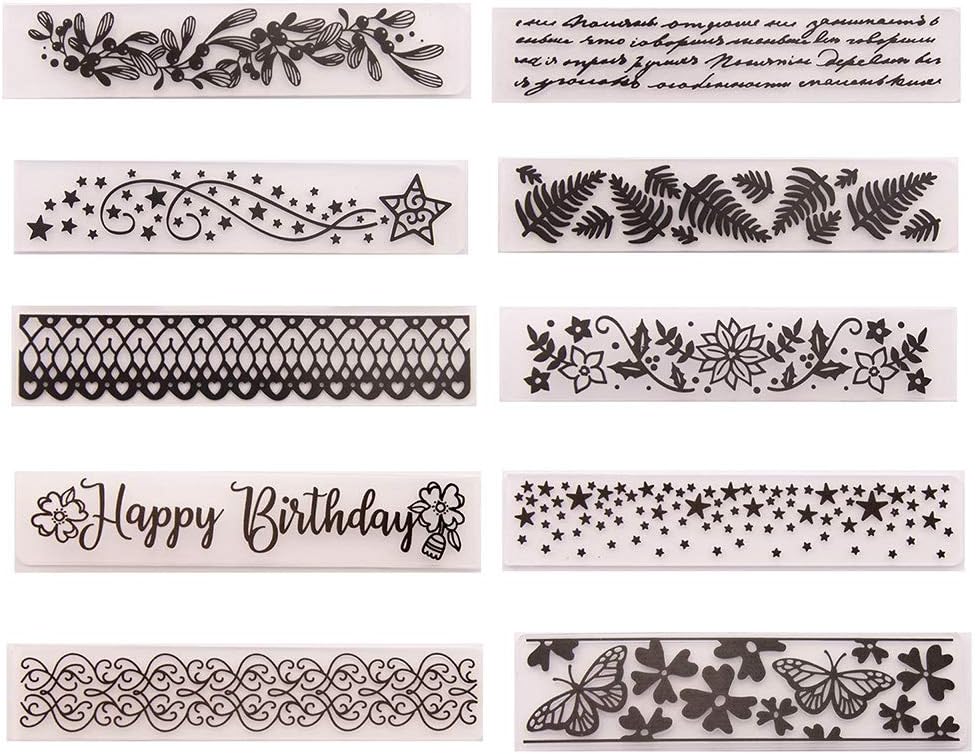 10Pcs Flower Leaf Star Plastic Embossing Folder DIY Craft Template Molds Stamp Stencils Scrapbook Paper Cards Photo Album Making Tool Embossing Folders Handmade Art Craft Supplies Decorating Mold