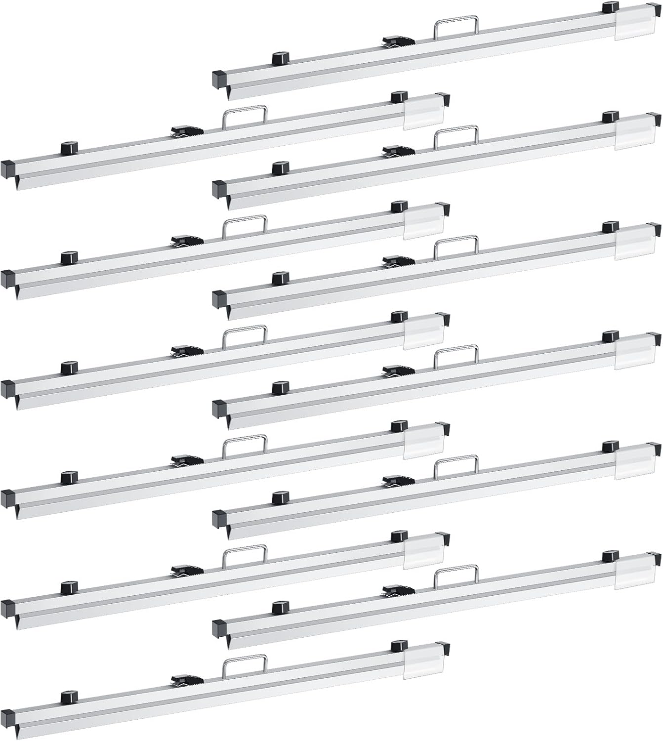 Estune Blueprint Hanging Clamps Binding Strips Storage for Construction Paper Poster Plans Drawings Arts (12, 36 Inches)