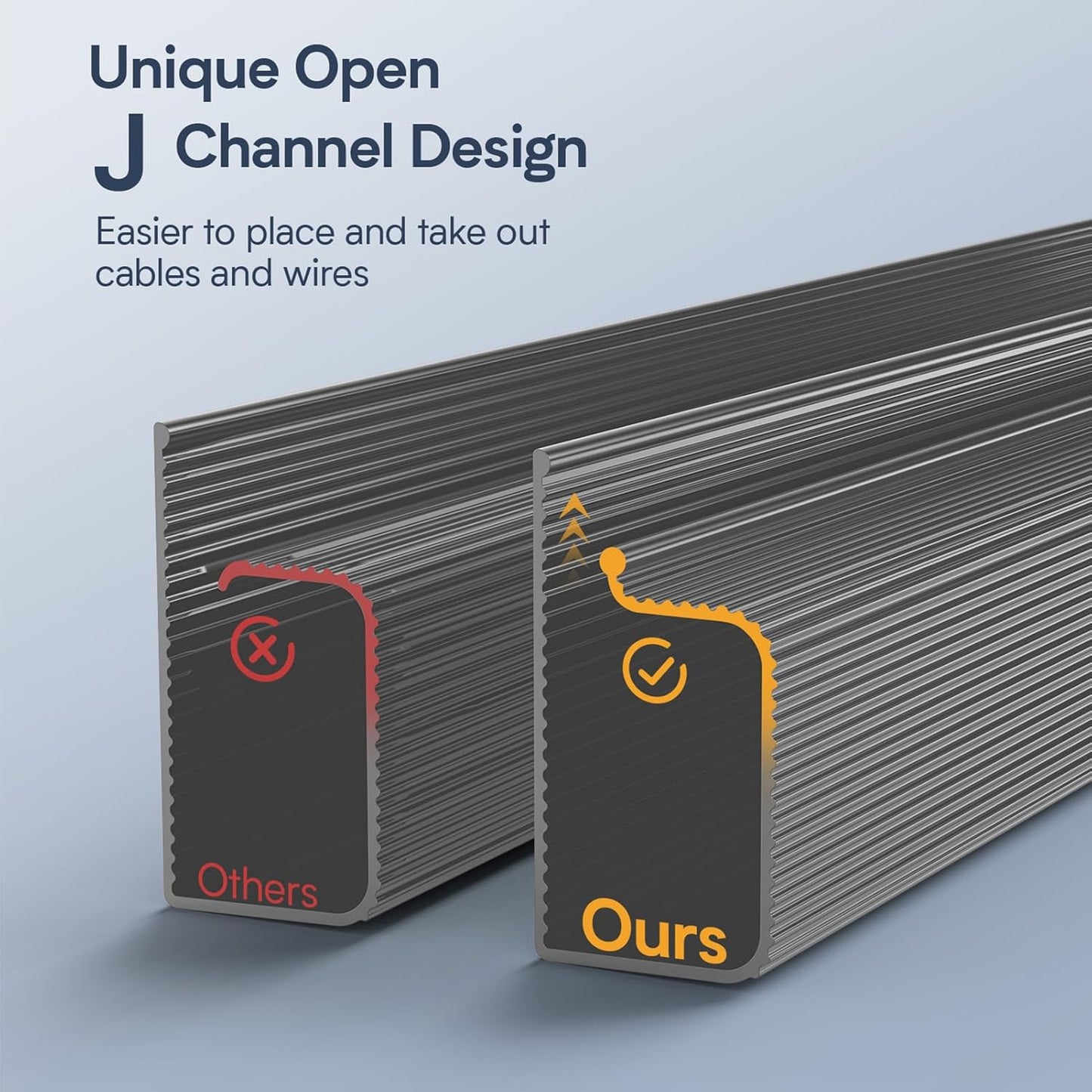 Delamu 157in Cable Management Under Desk, Safe & Tidy Under Desk Cable Management for Home & Office, Cord Organizer for Desks, Wire Organizer Kit, 10 Pack Grey