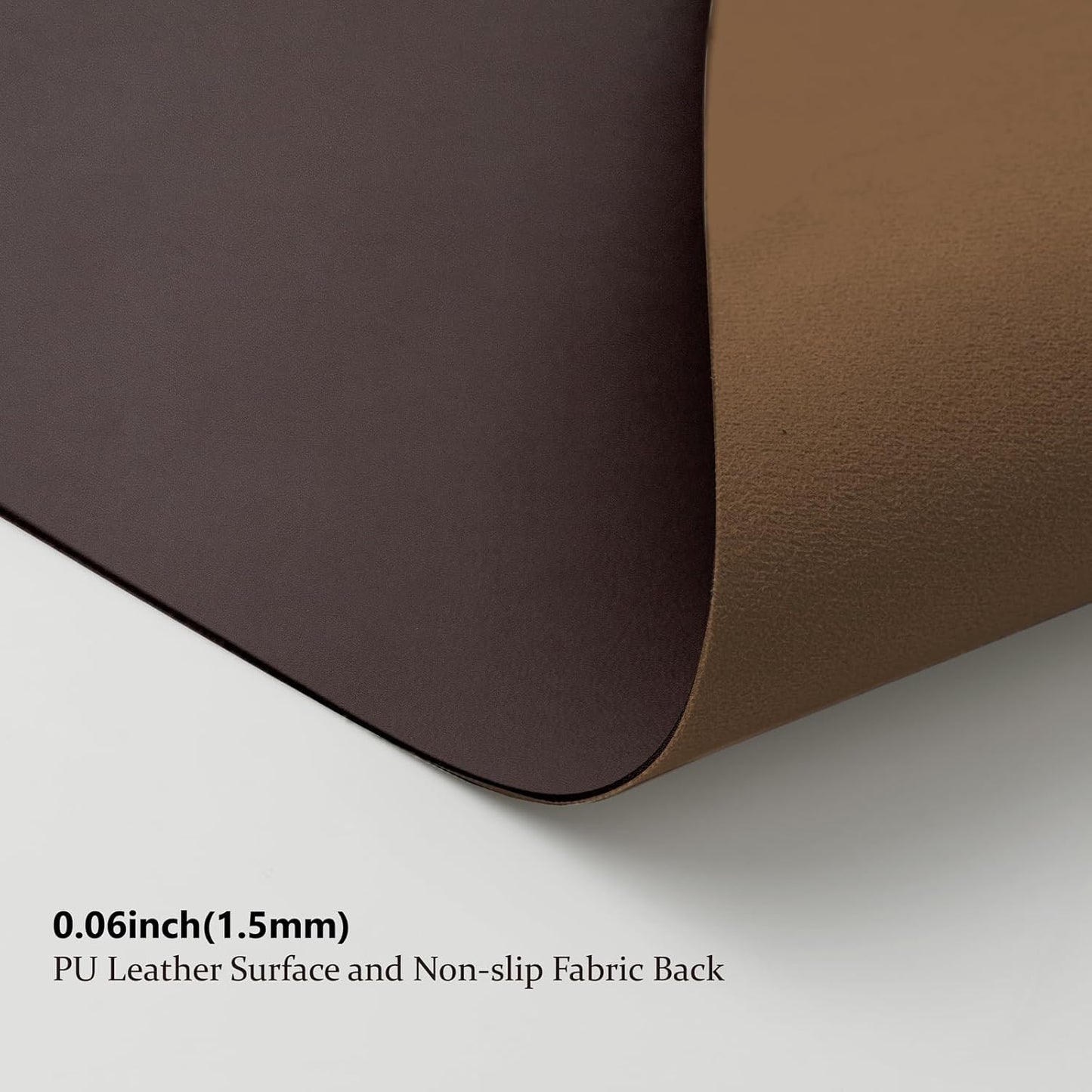 Leather Desk Mat - Non-Slip PU Desk Pad for Office and Home - Desk Organization and Accessories - Ideal for Large Mouse Pad and Desk Mats on Top of Desks (Coffee,27.6"x 13.8")