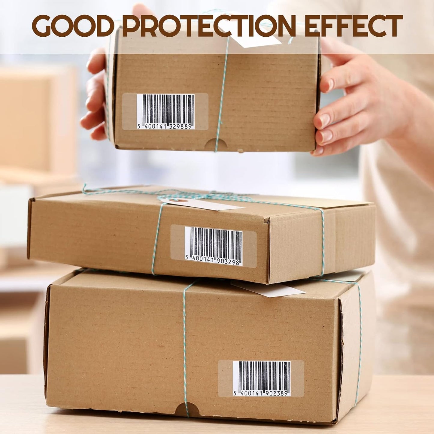 Zonon 2500 Pcs Clear Labels Label Protector Clear Stickers Wafer Seals Waterproof Labels for Protecting Barcodes, Numbers and Stickers (3.15 x 1.18 Inch,Rectangle)