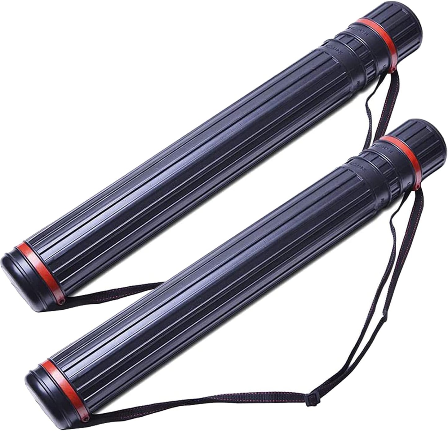 Poster Tubes,2Pack Extendable Poster Tube Expand from 24.5" to 40" with Adjustable Shoulder Strap Lids and Lable,Waterproof Telescoping Blueprint Art Document Storage Transport Carrying Tube