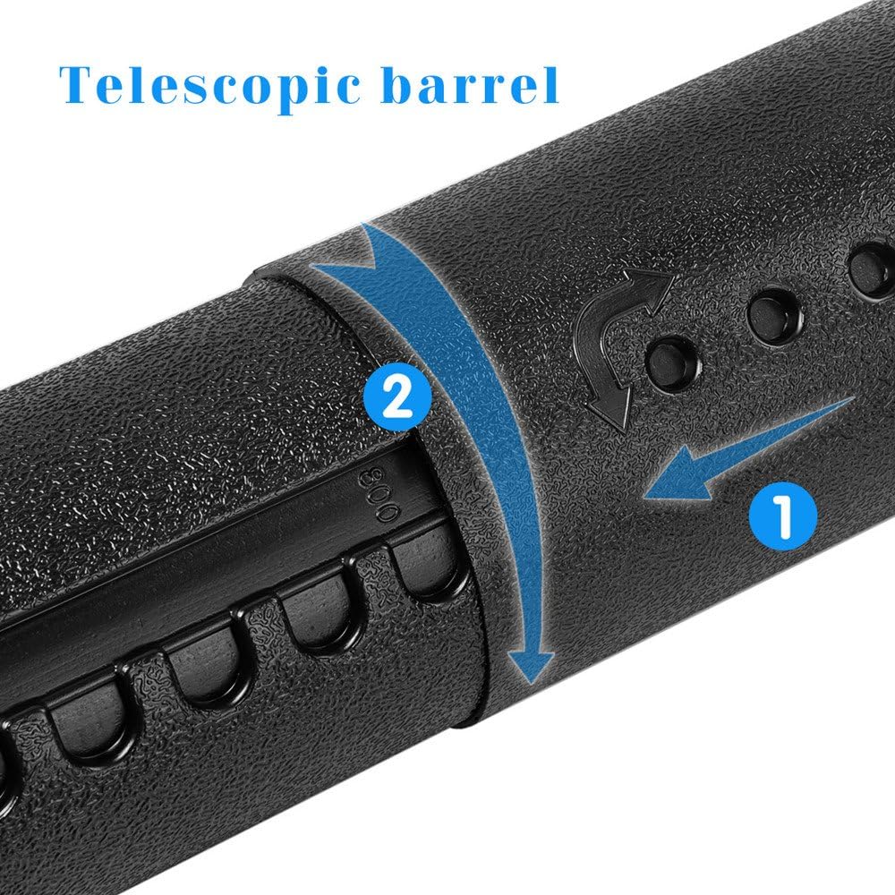 DEWEL Document Tube,Plastic Expanding Poster/Art/Document Storage Tube 24.5 to 40 inches Adjustable with Carrying Strap Waterproof and Light-Resistance Telescoping Carrying Case (Black-Large Size)