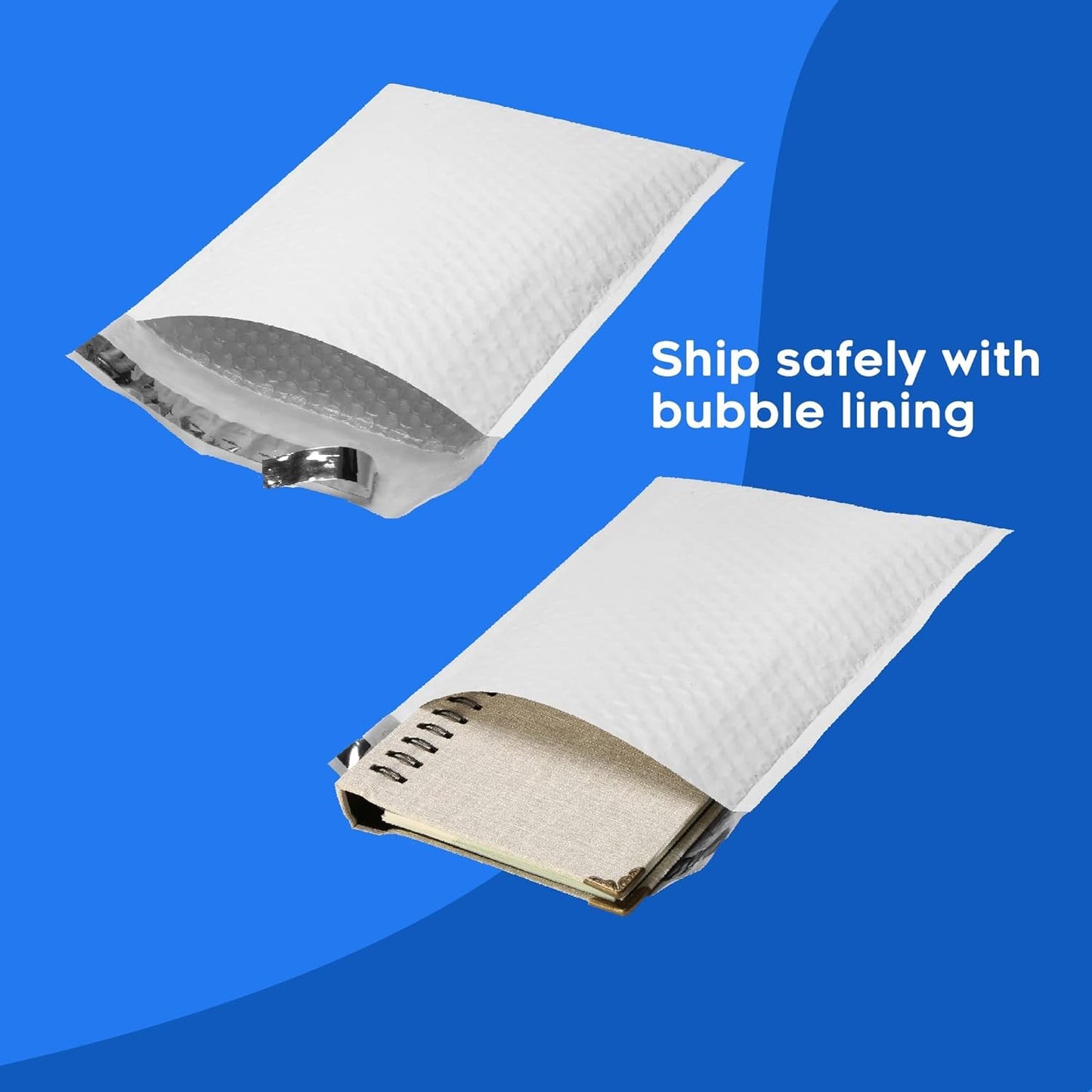 The Boxery 7.25x12''|#1 Poly Bubble Mailers- 100 Pack, Padded Envelopes, Self Seal, Waterproof Shipping Bags, Padded Mailers for Shipping & Packaging