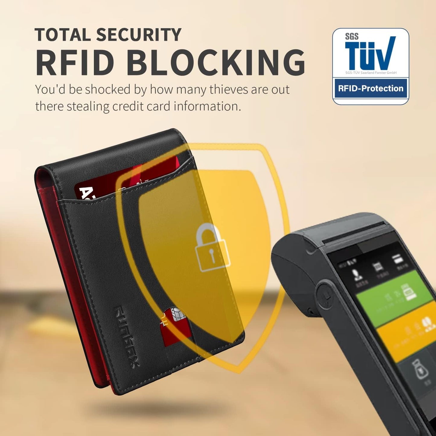 RUNBOX Novelty Wallet for Men Slim 11 Credit Card Holder Slots Leather RFID Blocking Small Thin Men's Wallet Bifold Minimalist Front Pocket Large Capacity Gift Box