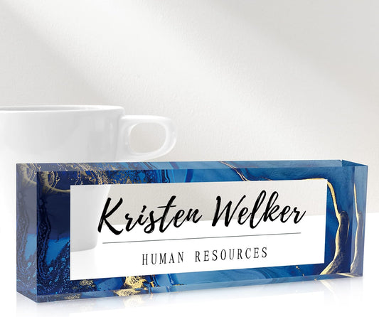 Gowelly Office Desk Name Plate Personalized |Custom Name Plates for Desk| Custom Employee Appreciation Gifts | Office Gifts for Women, Boss, Employee, Teacher, Social Worker-2