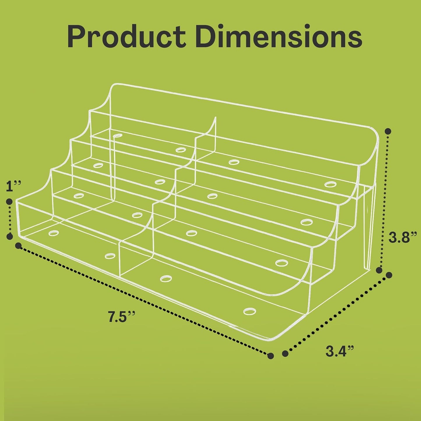 8 Pocket Clear Acrylic Business/Gift Card Holder, Fits standard-sized business cards or gift cards, For Use In Office, Retail, and Hospitality - Pack of 2
