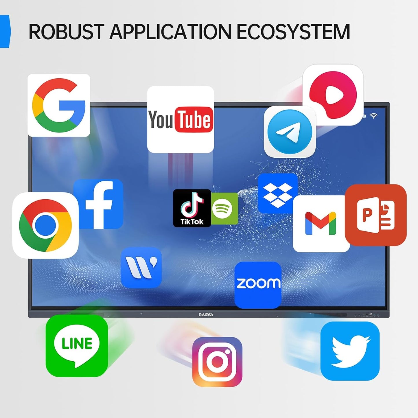 Smart Board 55 inch Interactive Whiteboard Display 4K UHD Touchscreen Digital Whiteboard Electronic White Board for Home Office Classroom Presentation, Writing, Coaching(Board & Wall Mount Included)