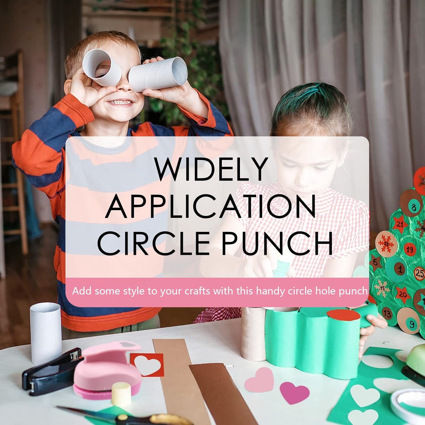 LOONENG 1 Inch Heart Paper Punch - High Precision Design for Romantic Heart Patterns - Ideal for Scrapbooking, Card Making, DIY Photo Albums, Gift Tags, Homemade Confetti