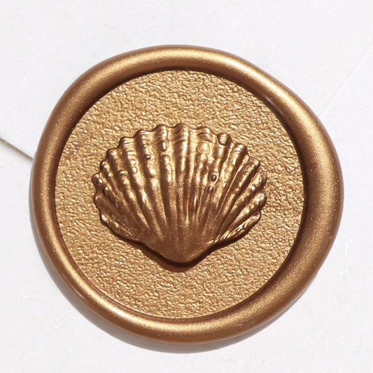 Wax Seal Stickers-Seashell Wedding Invitations Envelope Seal Stickers,30 Pcs Self-Adhesive Antique Gold Sticker, Perfect for Wedding Invitations, Envelopes,Cards, Gift Wrapping,Party Menu Decor