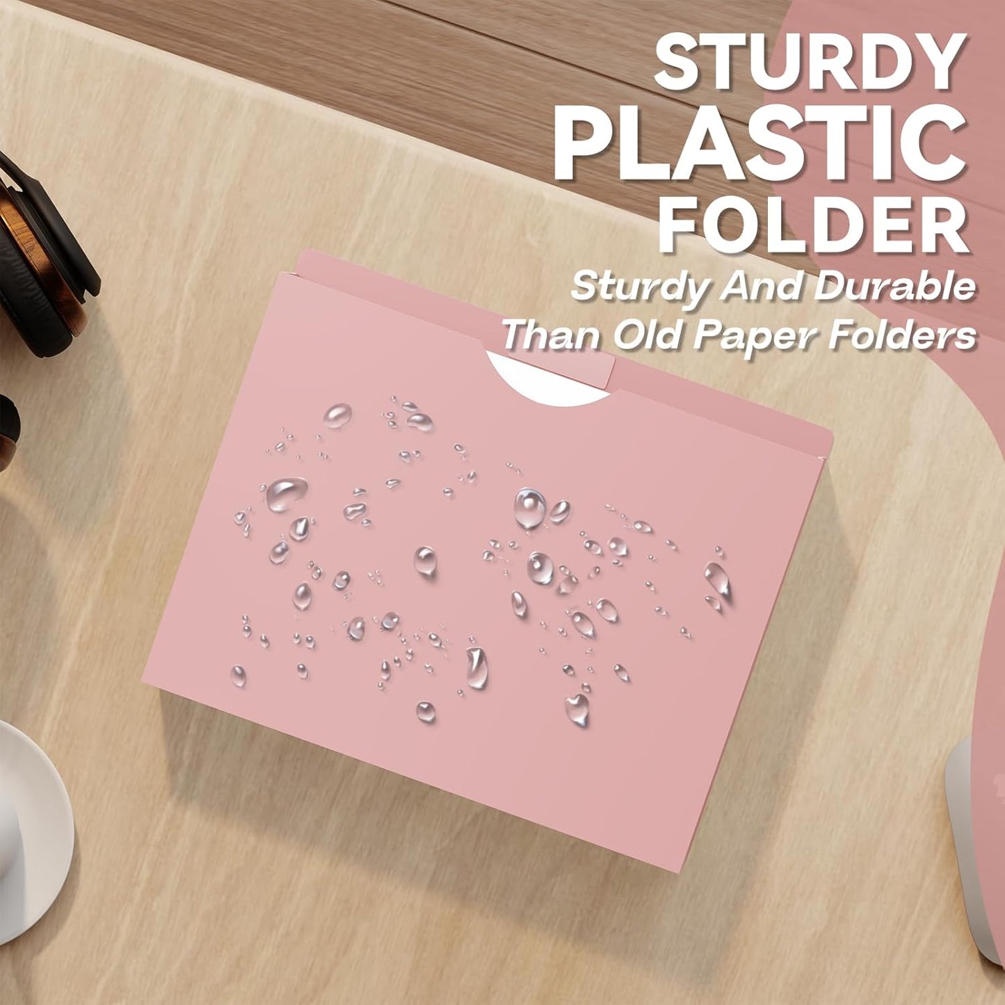 Plastic File Jackets Letter Size,Upgrade Color,12 Pack Manilla Pocket Folders,2 Inch Expanding File Folde for Documents,Heavy Duty Expansion Pocket Files with Straight Cut Tabs,Morandi Color