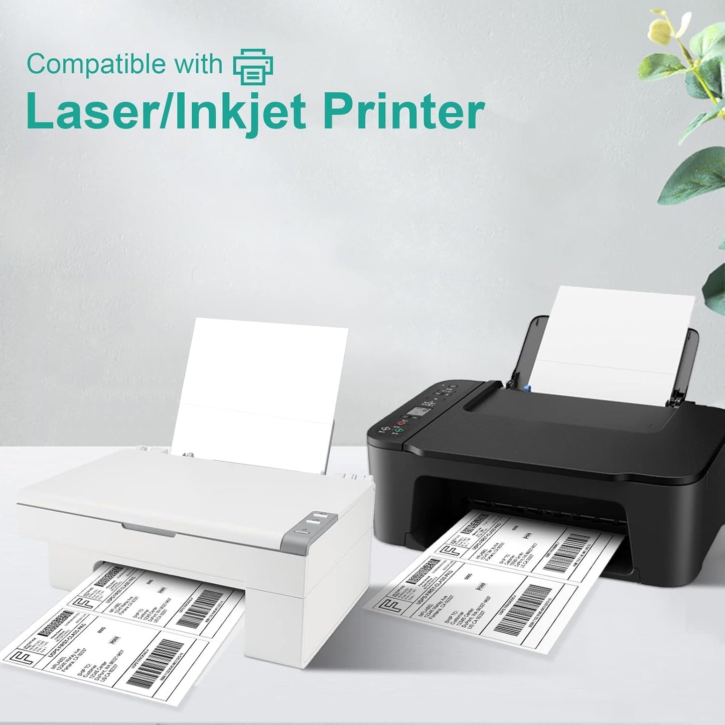 MFLABEL Half Sheet Laser/Inkjet Shipping Labels(8000Labels)