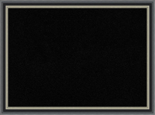 Amanti Art Black Cork Board for Wall, 23x31 Vision Board with Black Wood Frame, Medium Corkboard Office Decor for Home Organization, Modern Corkboard Pinboard to Display Items for Home Organization