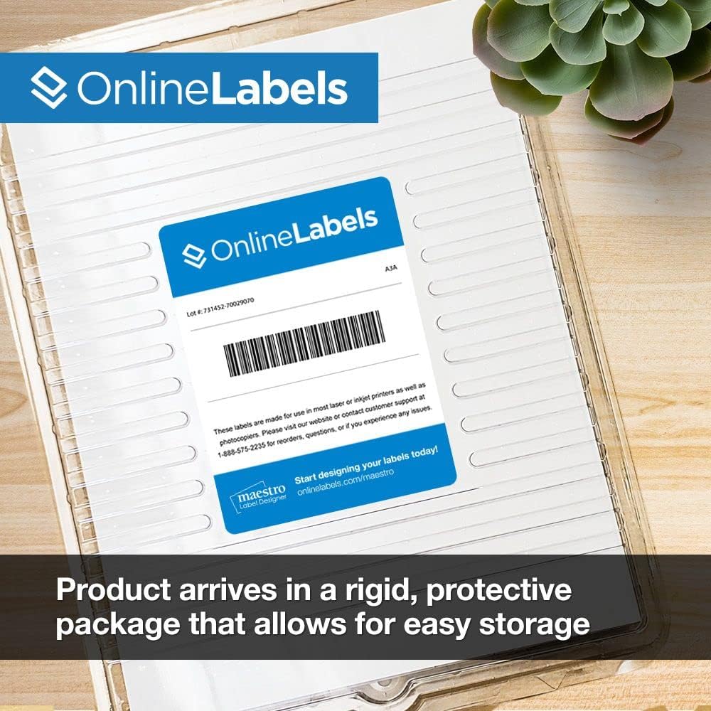 4 x 3.33 Rectangle Shipping Labels - Permanent, White Matte - Wine, Pallet Labels - 6-Up - Pack of 60,000 Labels, 10,000 Sheets - Inkjet/Laser Printers - Online Labels
