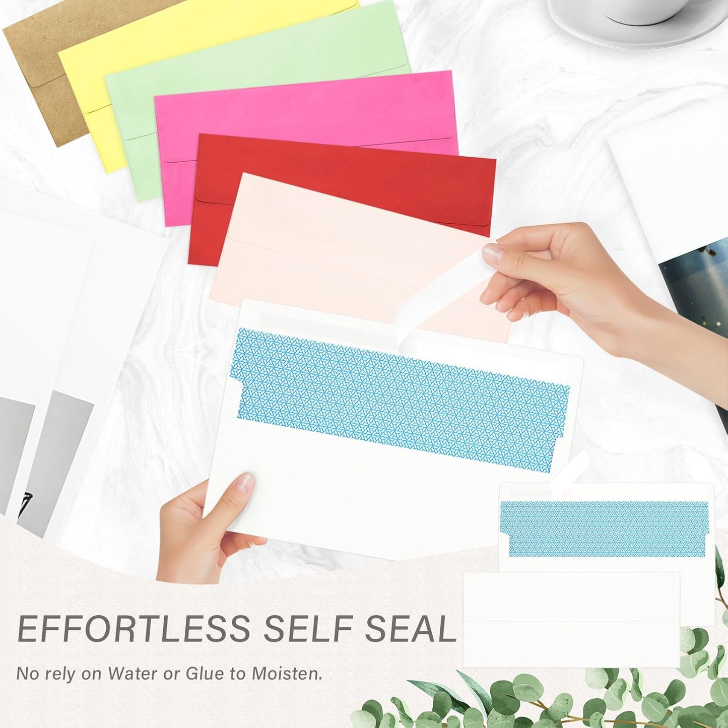 200 Pack #10 Business Envelopes, Self Seal Standard White Envelopes for Secure Business & Legal Mailing, Office, Checks, Letter, Invoices, 4 1/8 x 9 1/2 Inches