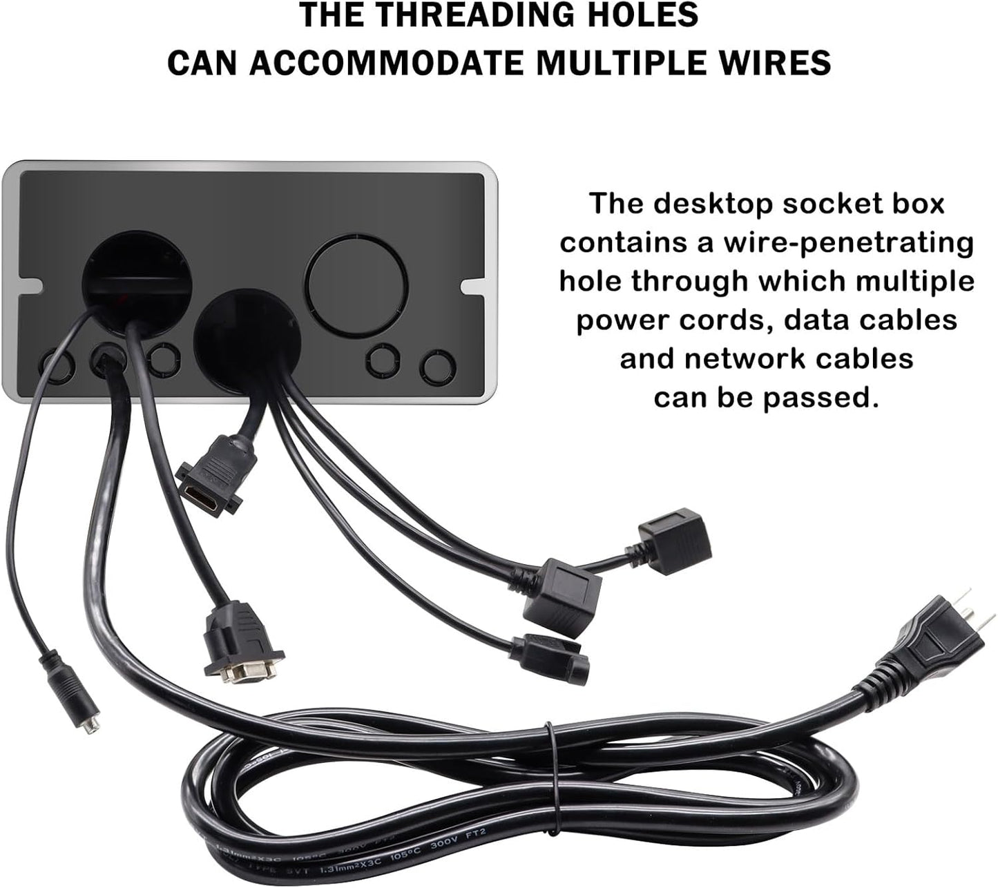 Pop Up Outlet; Pop up Power Strip; Embedded countertop Connection Outlet Box; 2 Outlets Max Power 1875W,HDMI USB VGA 3.5mm Audio Network Port Conference Table Multimedia Outlet Box -Silver