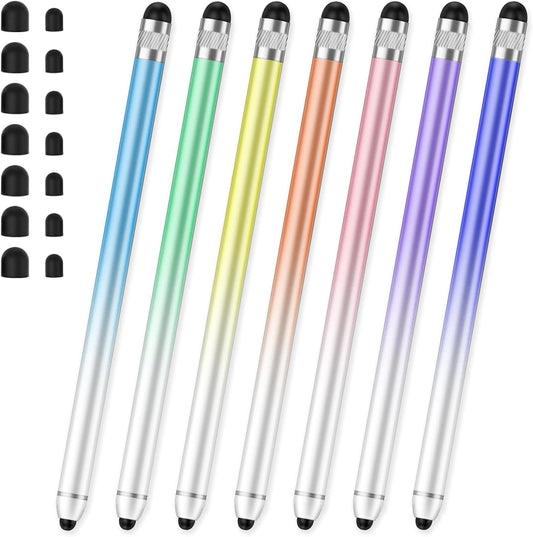Stylus Pen for Touchscreen, Dual-end High Sensitivity Capacitive Stylus Pen for iPhone/iPad/Android/Samsung/Computer/Tablets, AmberVec Universal Stylists Pens for Touch Screens, 7 Pack