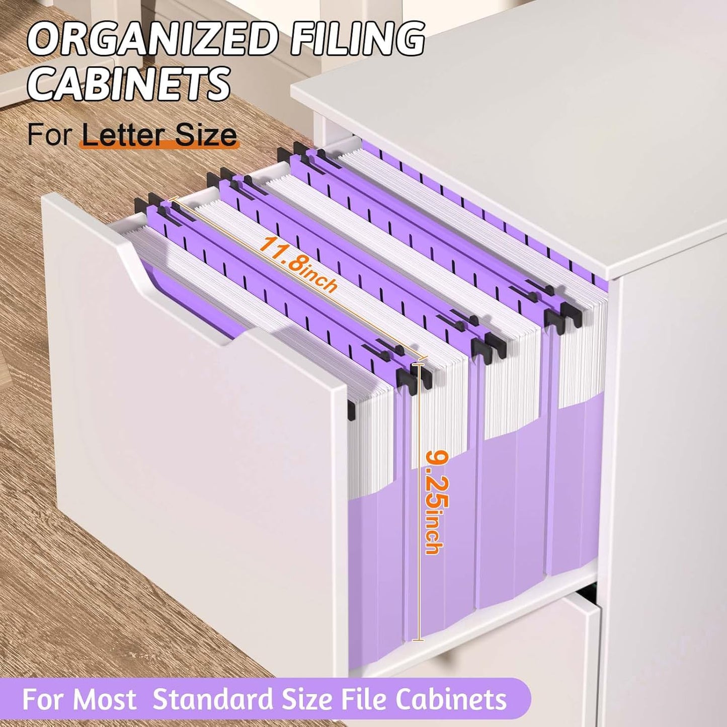 Plastic Extra Capacity Hanging File Folder Letter Size,12 Pack Reinforced Purple Hanging Folders Expandable,Heavy Duty Folders 2 Inch Expansion,Hanging File Organizer Designed for Bulky Files