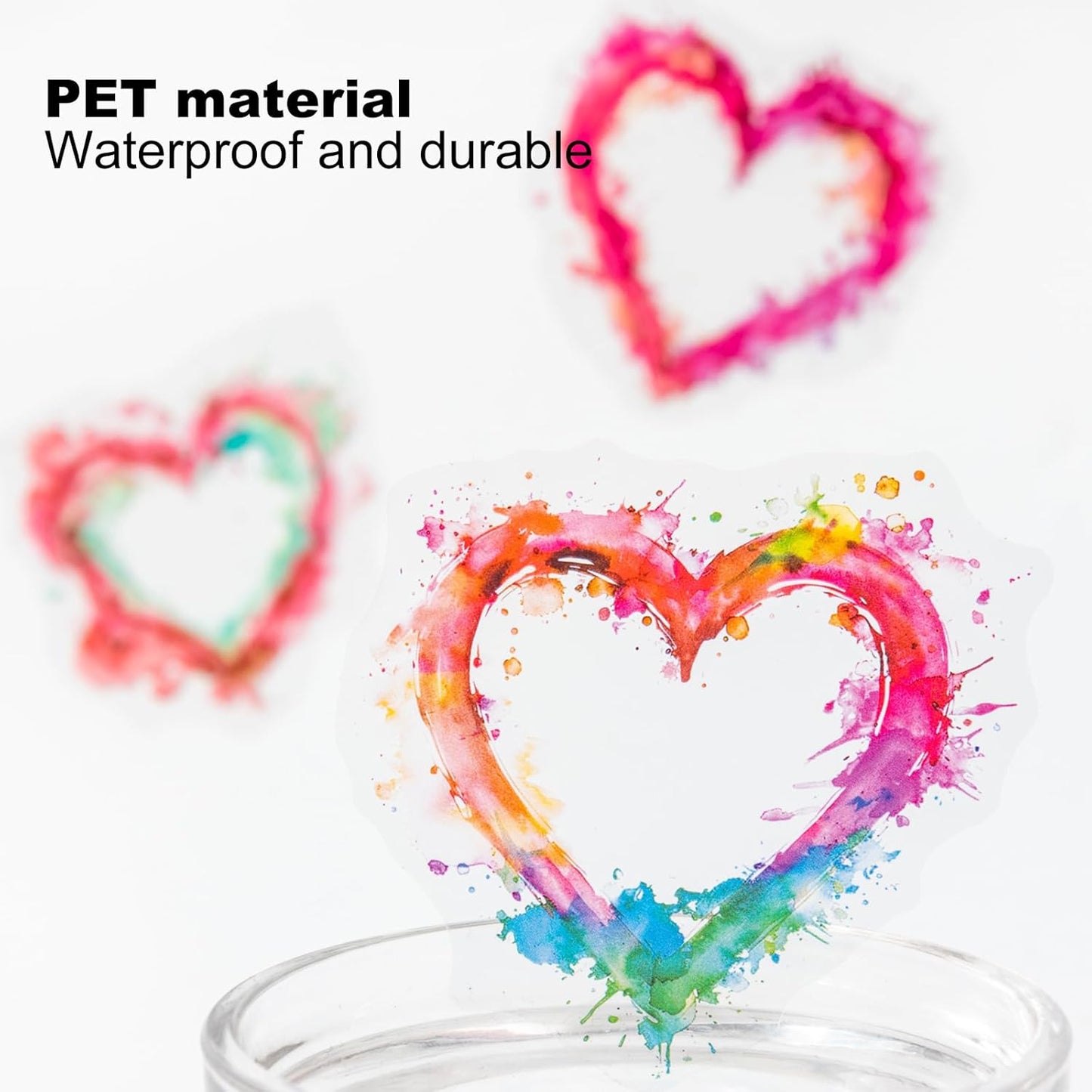 Frame PET Sticker Set, 120PCS Watercolor Blending Borders for Scrapbooking, Journaling, and Craft Supplies