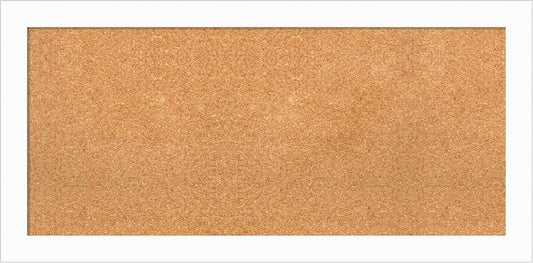 Amanti Art Natural Cork Board for Wall, 19x39 Vision Board with White Frame, Medium Corkboard Office Decor for Home Organization, Casual Corkboard Pinboard to Display Items for Home Organization in