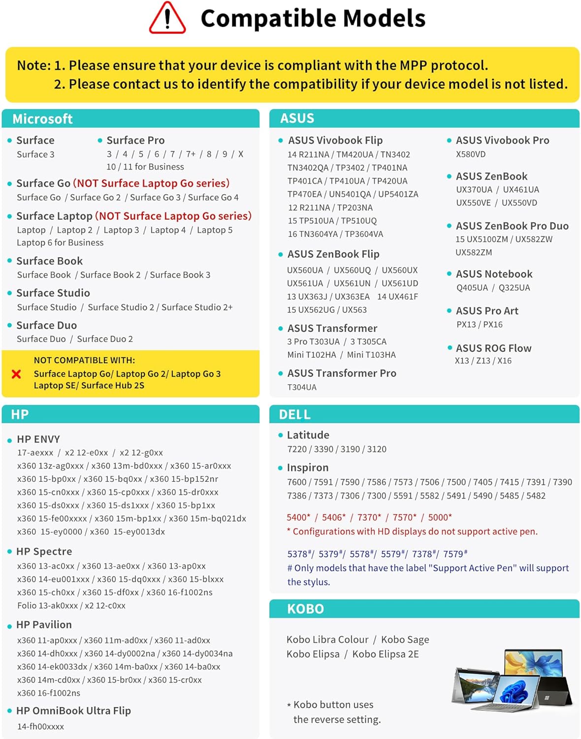 Metapen Stylus Pen M1 for Microsoft Surface (75-Day Battery Life, Smooth Writing), Compatible with Surface Pro 11/10/X/9/8/7/6/5/4/3/Book 3/Laptop 4/Studio 2, ASUS VivoBook Flip 14 for Students&Doers