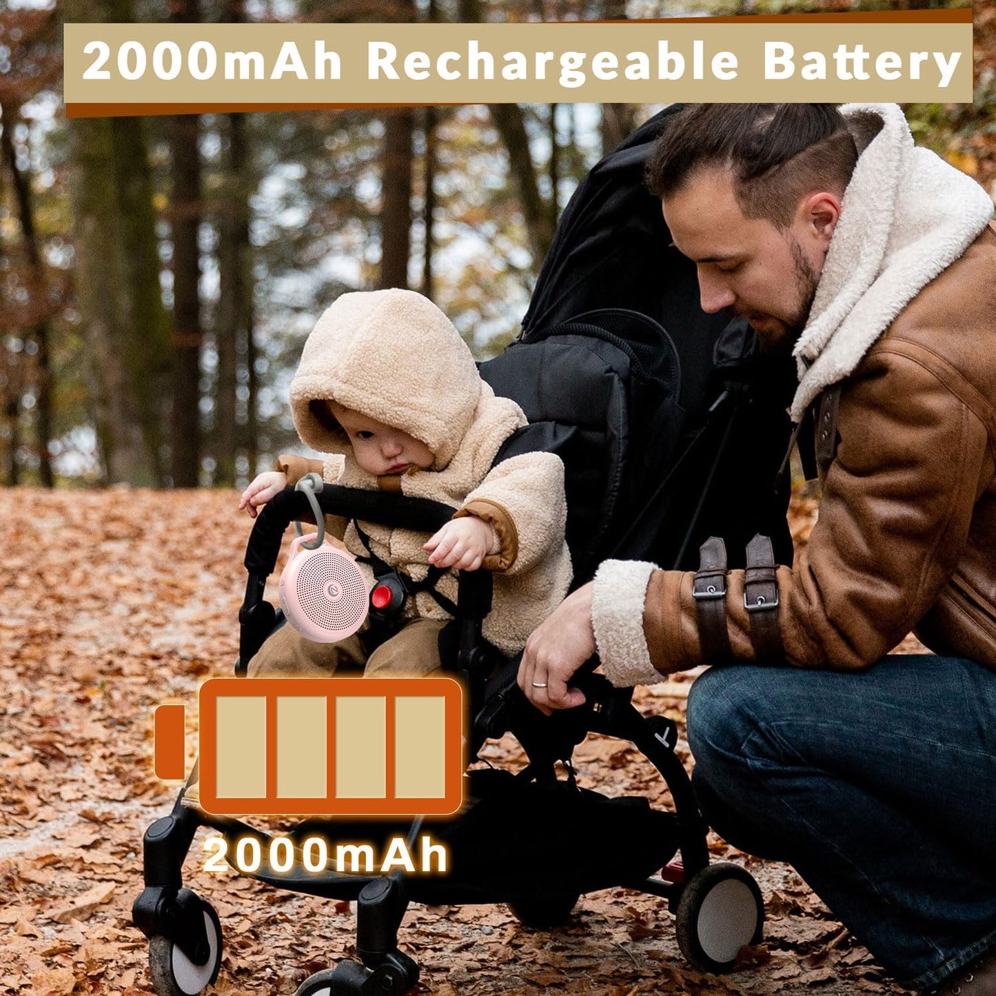 Portable White Noise Sleep Sound Machine for Home and Travel. Perfect for Your Sleeping Baby with a dimmable Night Light and Long Battery Life. Baby Essential Adult/Child Lock Feature.