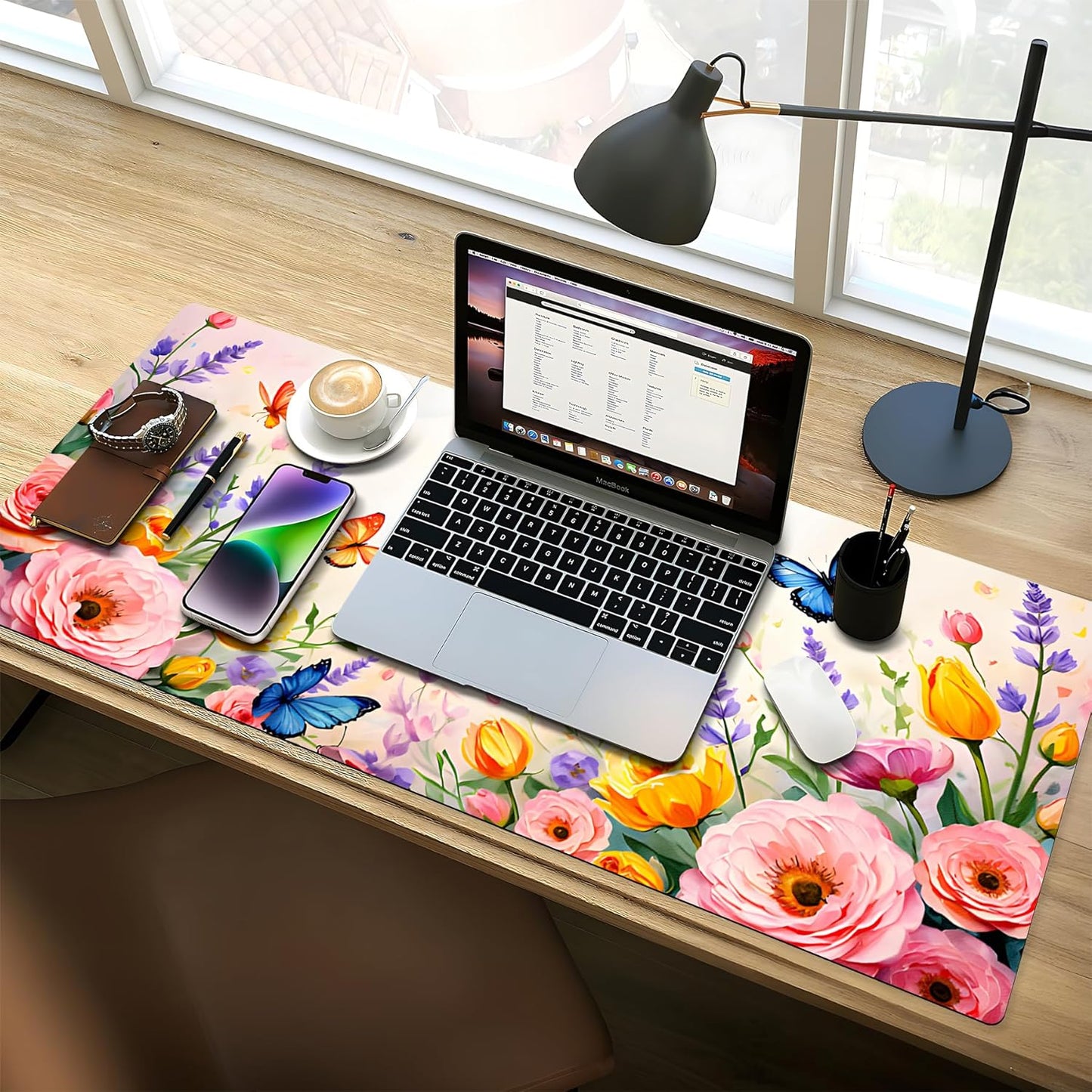 Large Gaming Mouse Pad (31.5"x11.8") - XXL PU Leather Waterproof Desk Mat with Non-Slip Rubber Base for Keyboard, PC & Office