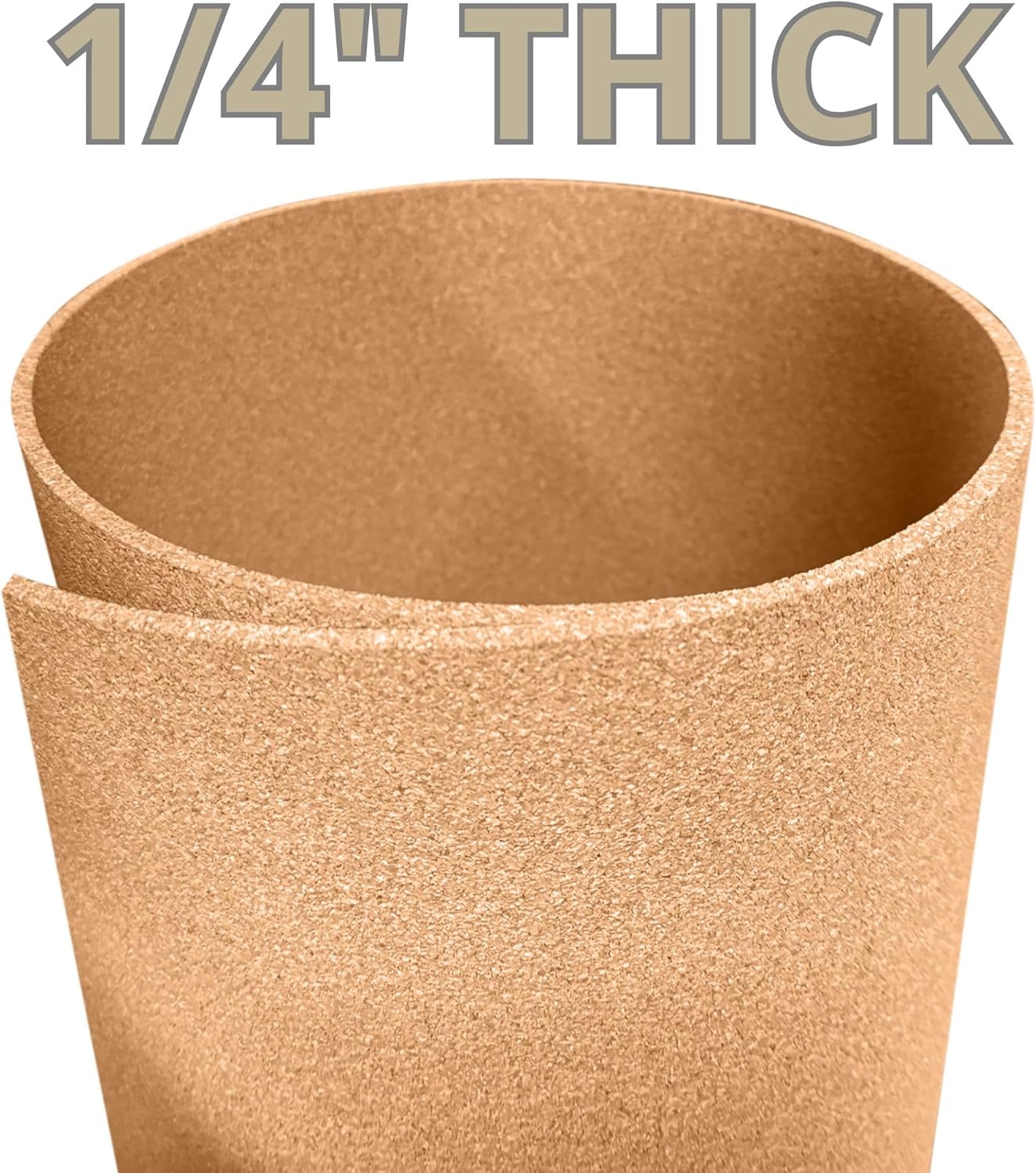 Manton Cork Premium Cork Roll - 3’ x 6’ x 1/4”, 100% Natural Facing Grade Material, Custom Cut Cork for Home, School, and Office Walls & Bulletin Boards