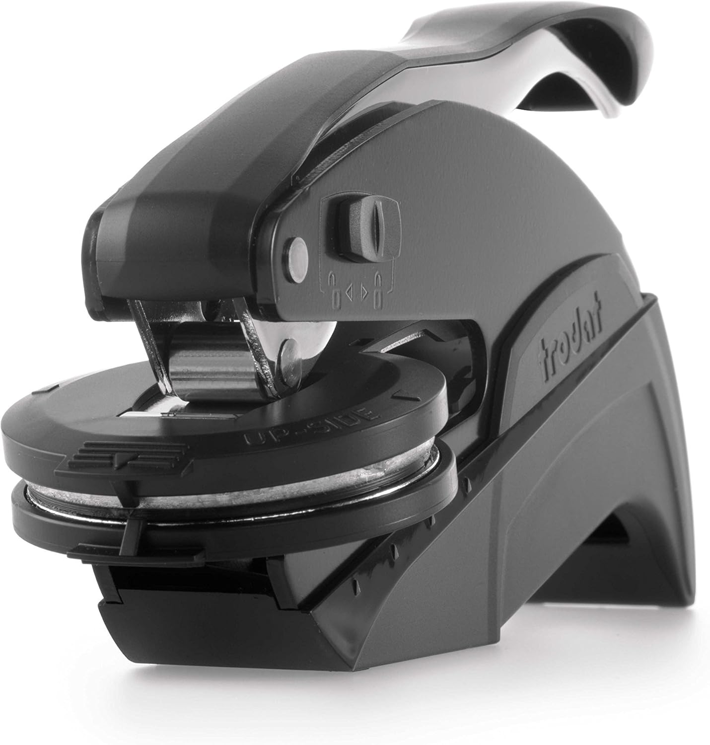 Custom Monogram Address Embosser - Personalized Round Seal with 50 Gold Seal Labels - Style EM026