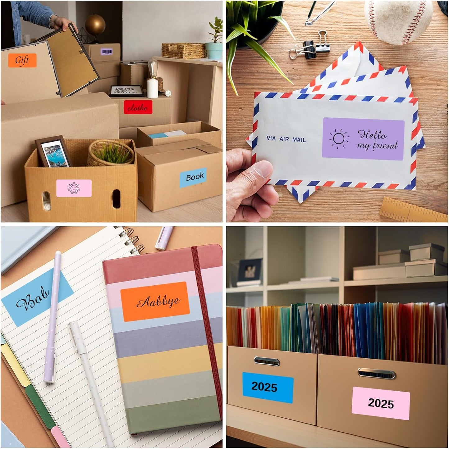 Shipping Labels Stickers, 2"×4" Printable Mailing Label for Laser/Inkjet Printing- Matte, Permanent Adhesive Labels Stickers (Lake Blue)