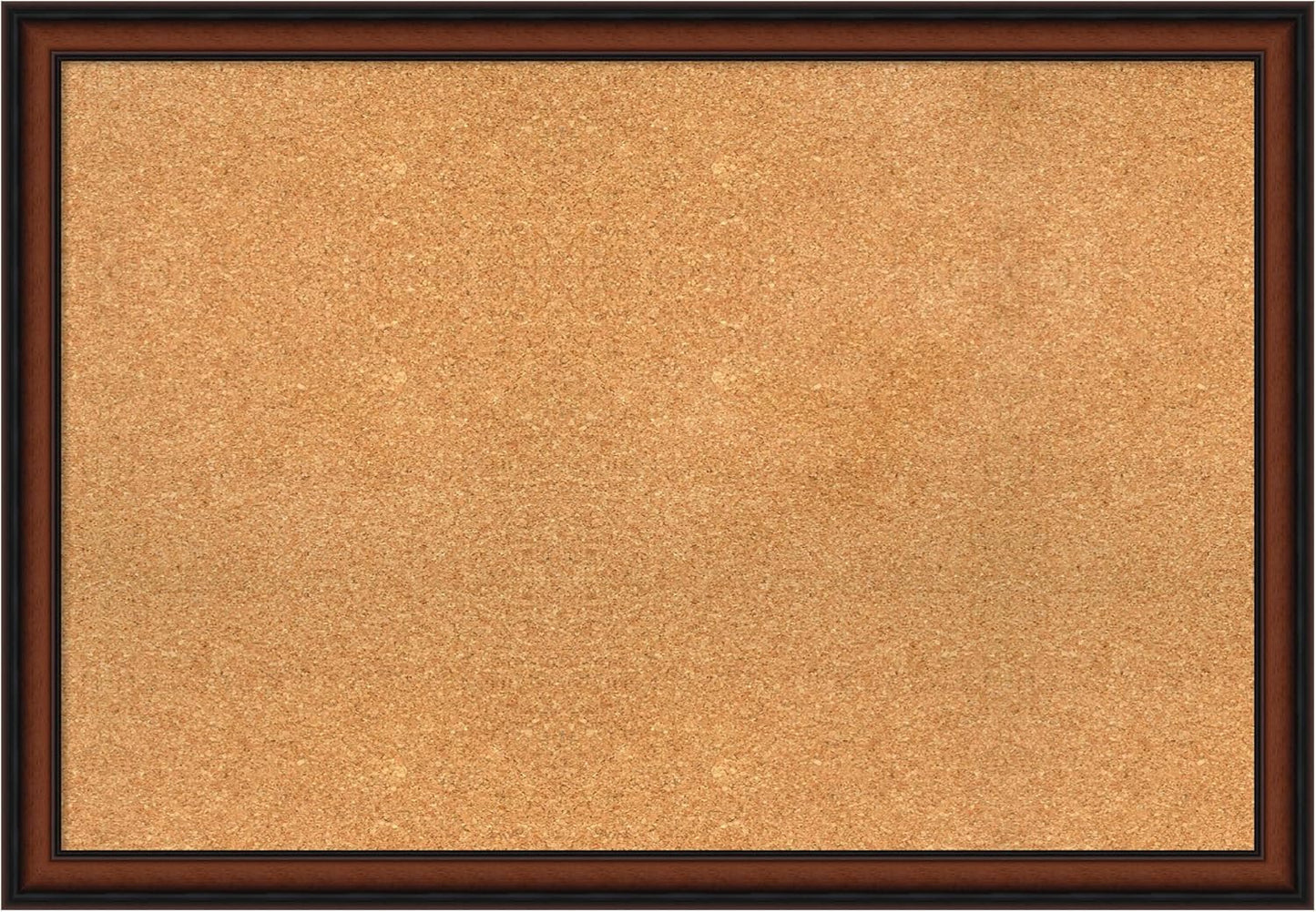 Amanti Art Natural Cork Board for Wall, 27x39 Vision Board with Brown Wood Frame, Large Corkboard Office Decor for Home Organization, Traditional Corkboard Pinboard to display items for home